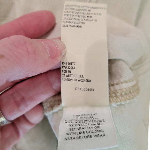 Free People I Want It All Skirt Ivory Zip Front Pencil Corduroy Pockets Size 28 - Picture 6 of 8